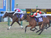 第74回 朝日杯フューチュリティステークス （G1）　ゴール前（外2着）